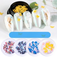 (20 Designs for Choosing) 50pcs/box 3D Wood pulp chips butterfly nail art