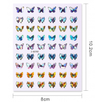 BIN Laser 3D butterfly nail stickers