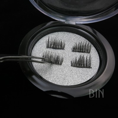 2017 BIN Wholesale Magnetic Custom Box Stripe Real Mink Eyelash