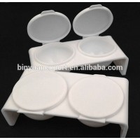 BIN Nail Art Fashion 2 pot Nail Art Plastic Dappen Dish for Acrylic Nails