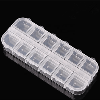 BIN Nail Art Fashion Nail Storage Container/12 cells nail art container and can